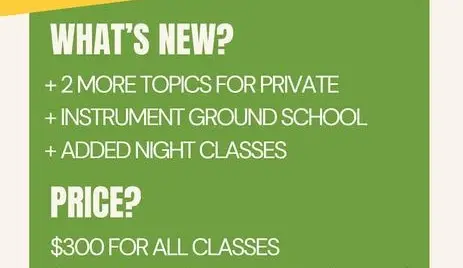 Promotional banner for ground school