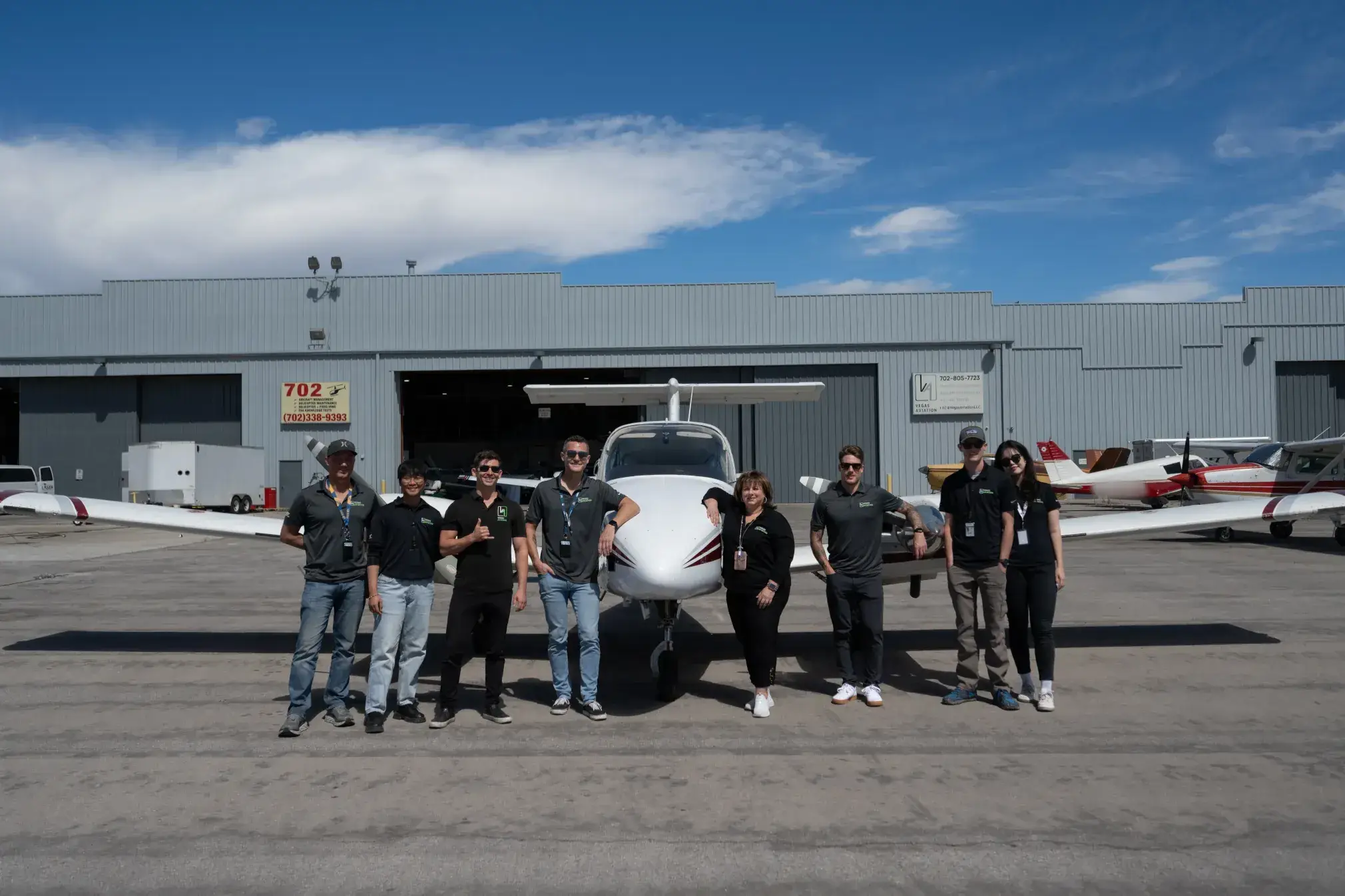 Vegas Aviation Certified Flight Instructor team supporting pilot training at North Las Vegas Airport