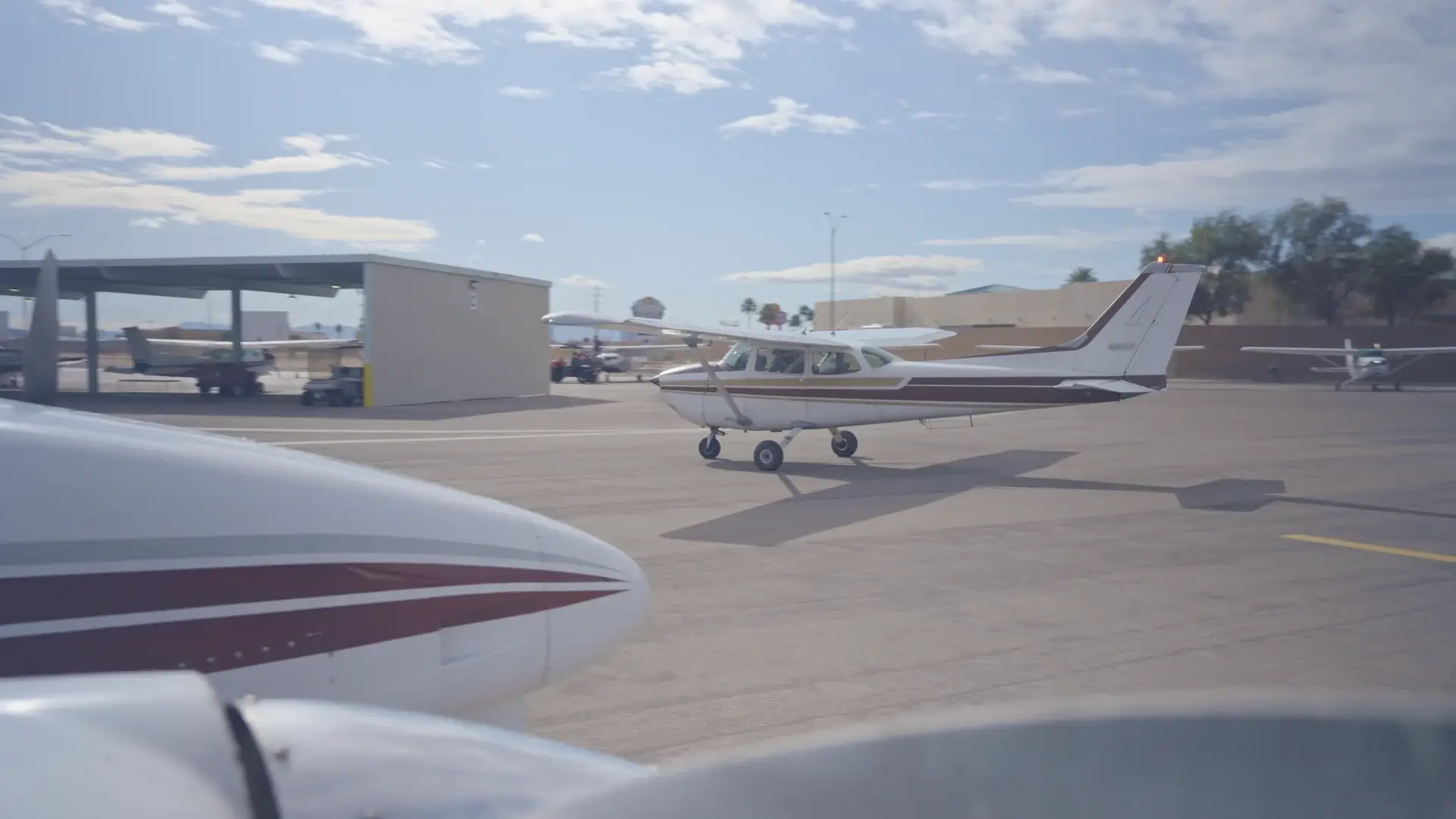 Aircraft on runway