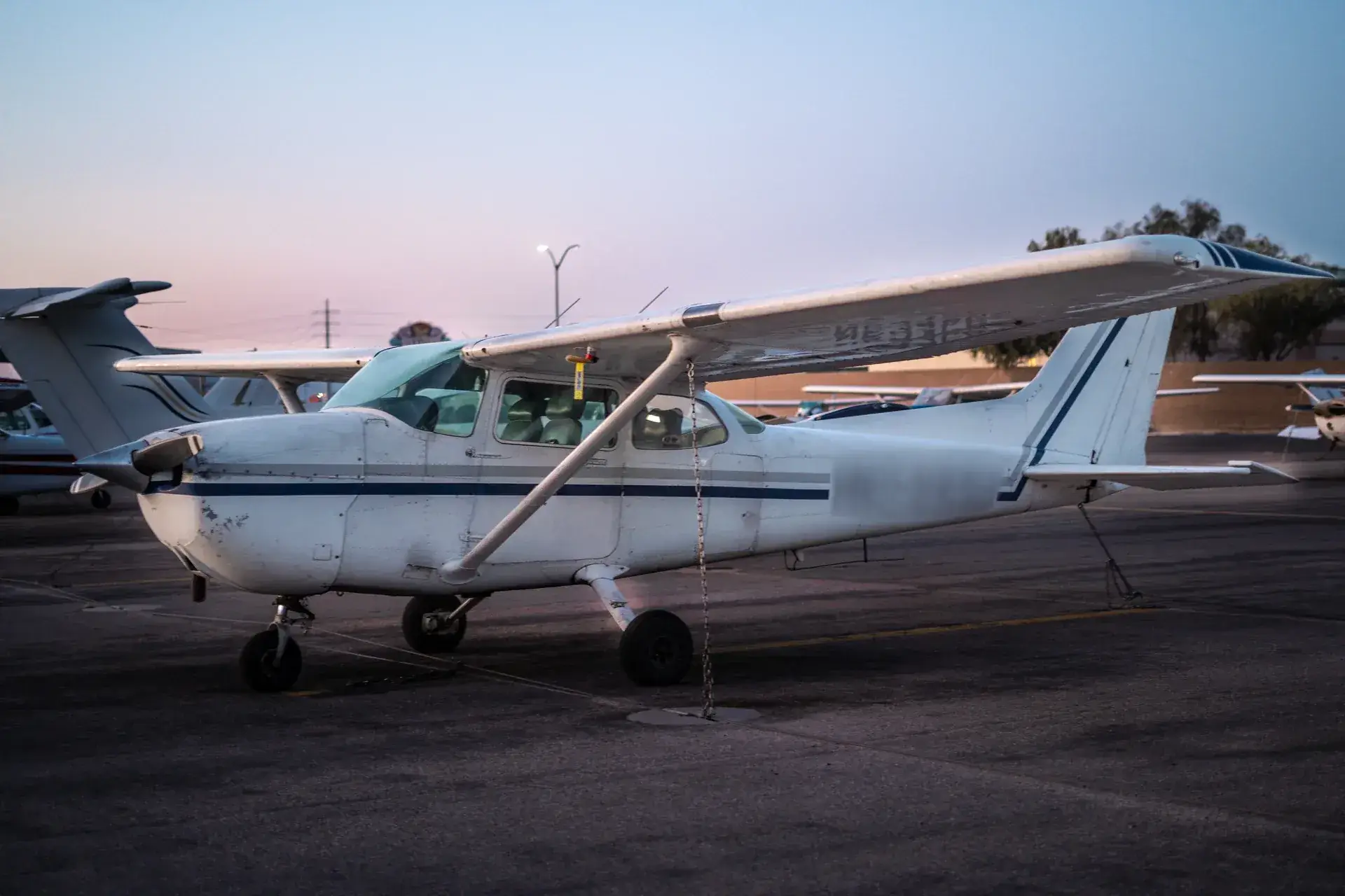 Front-left view of a Cessna 172P