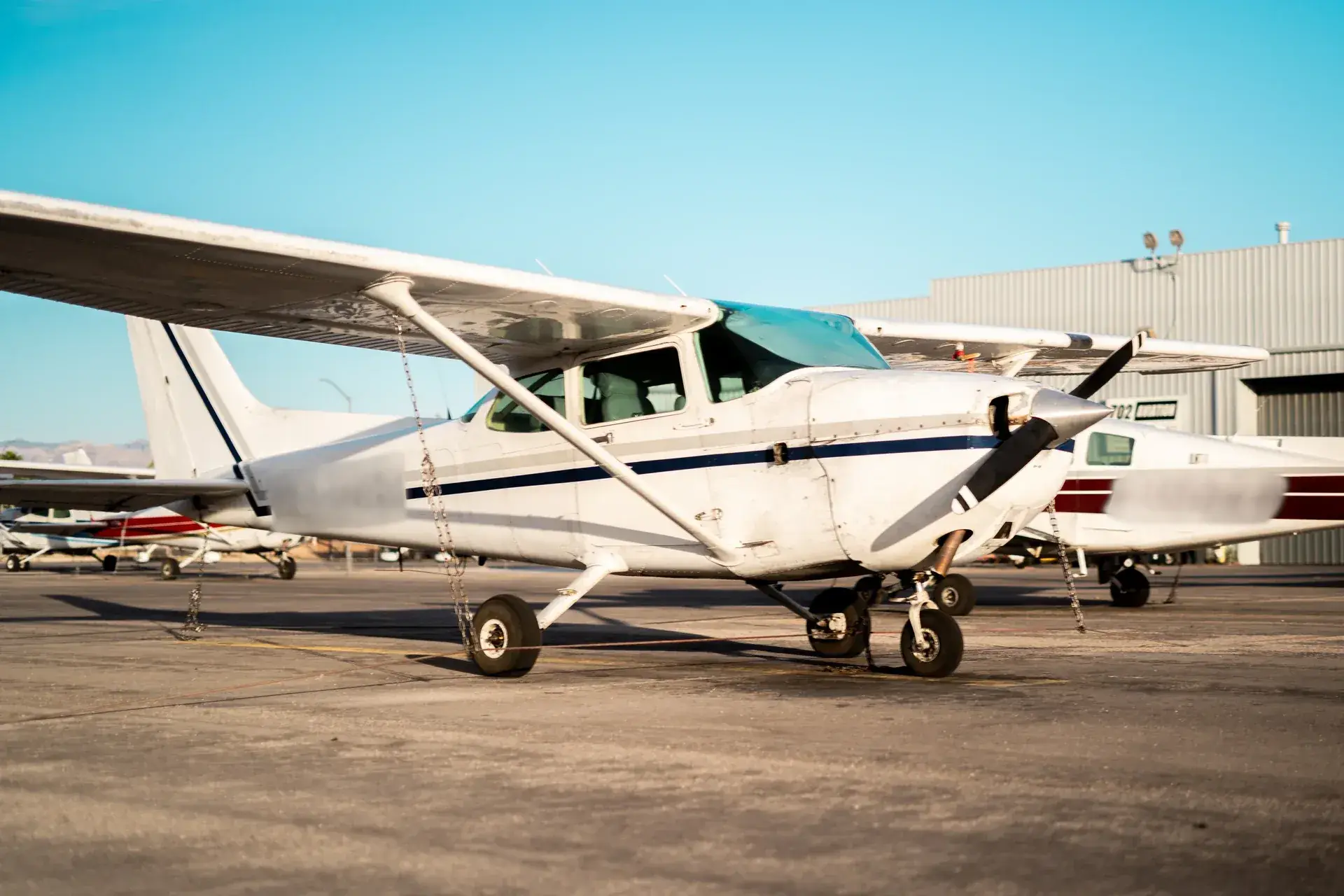 Front-right view of a Cessna 172P