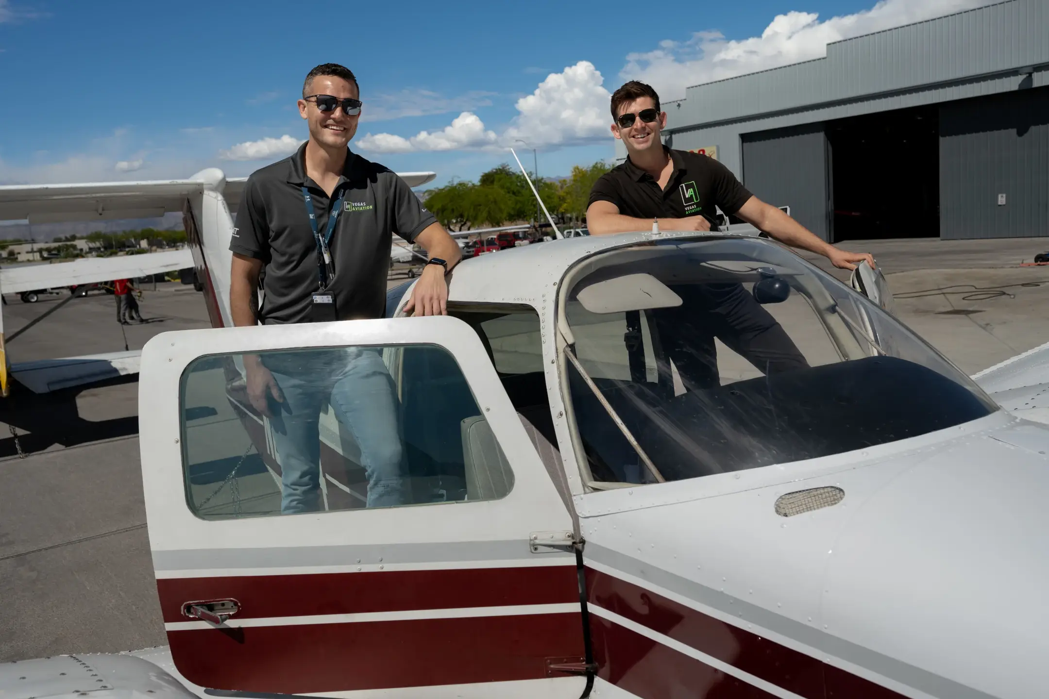 Student pilot training in Southern Nevada airspace